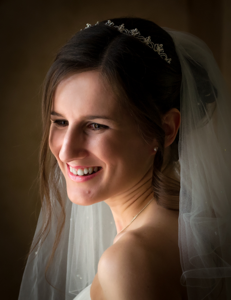 Portrait of the bride after getting ready.